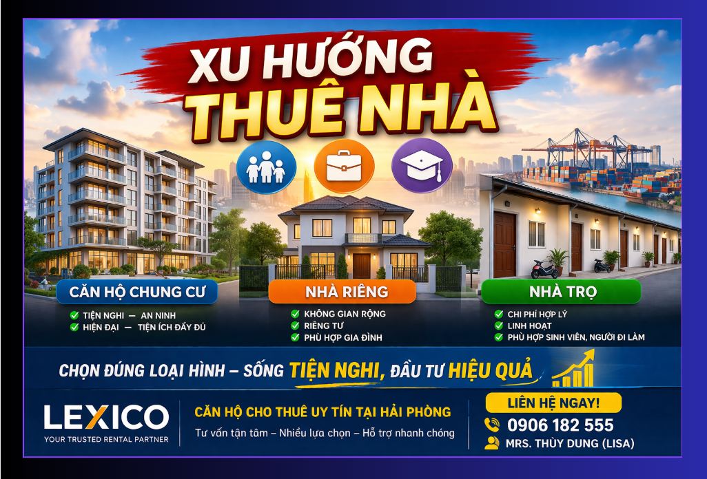 RENTAL HOUSING TRENDS IN HAI PHONG 2026 – APARTMENTS, PRIVATE HOUSES OR RENTAL ROOMS?