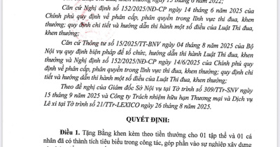 LEXICO HONORED WITH THE CERTIFICATE OF MERIT FROM THE CHAIRMAN OF HAI PHONG CITY PEOPLE’S COMMITTEE